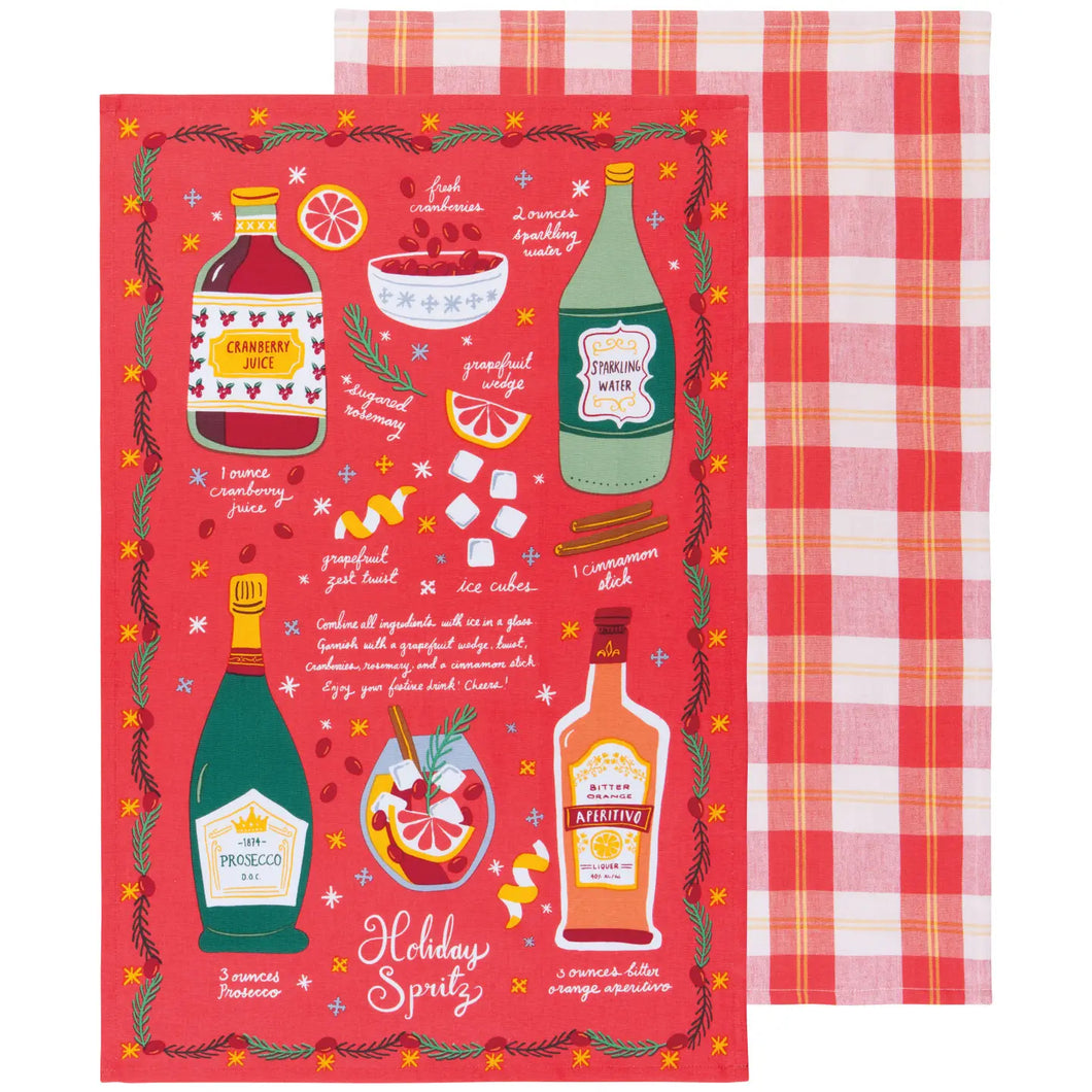 Holiday Spritz Set of 2 Dishtowels