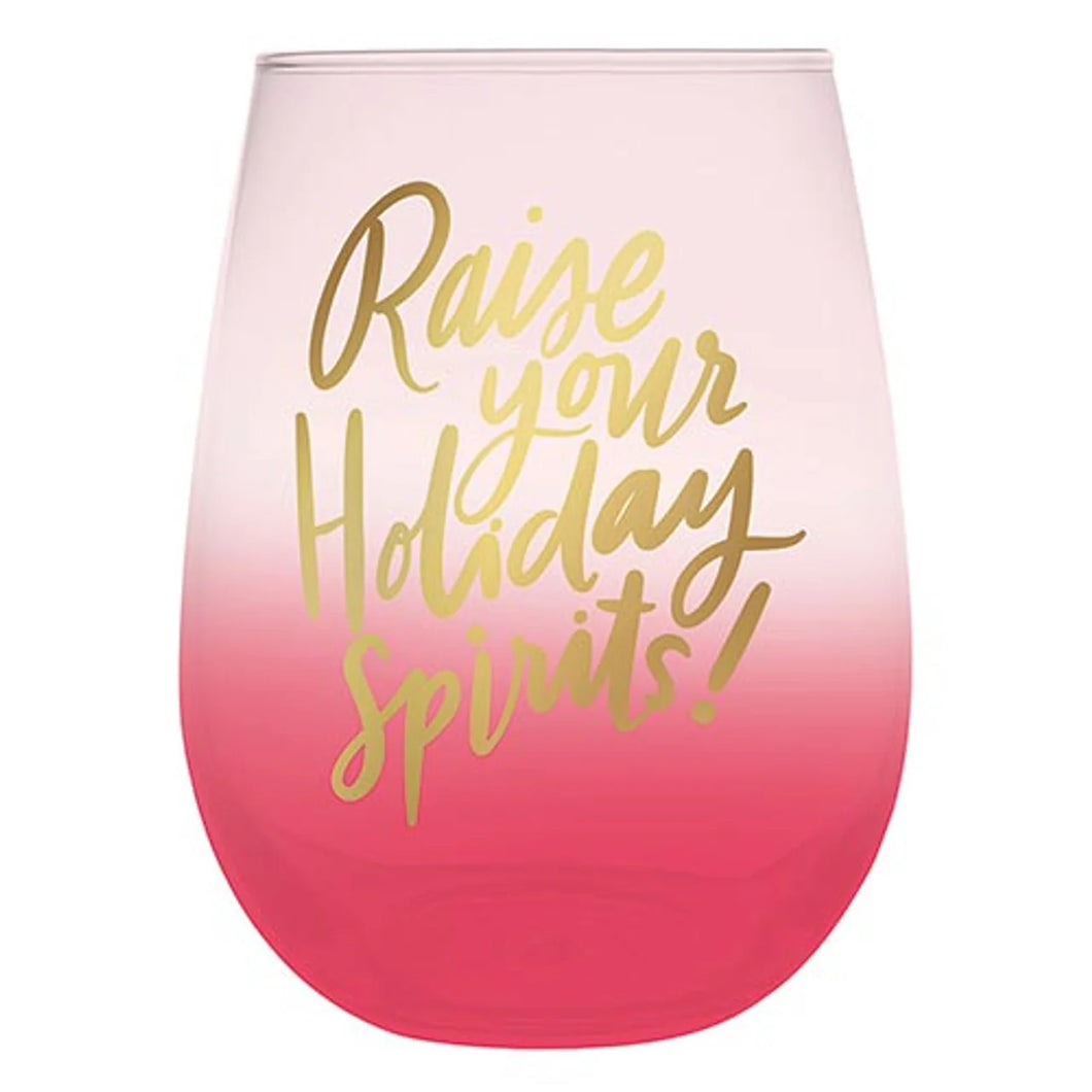 Holiday Spirits Wine Glass