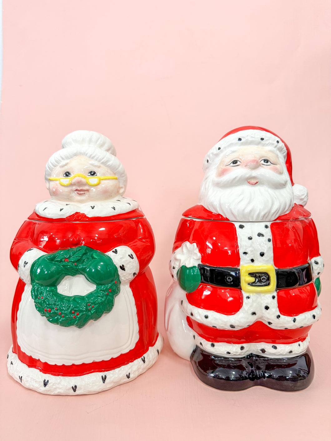 Vintage Mr. & Mrs. Clause Cookie Jar