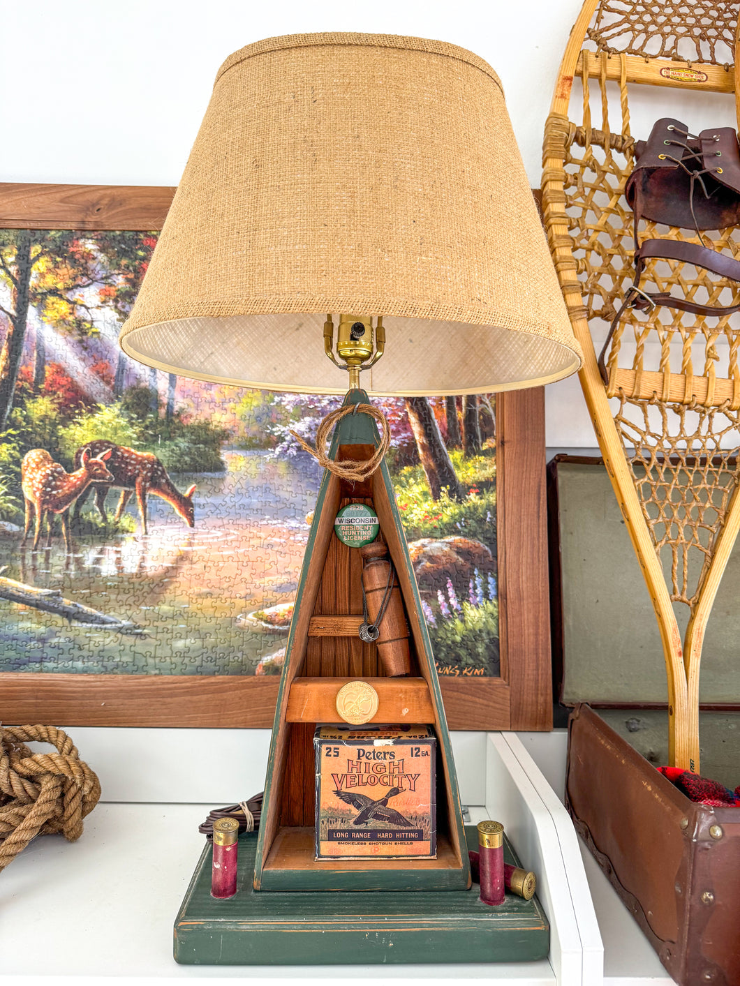 Vintage duck hunting lamp