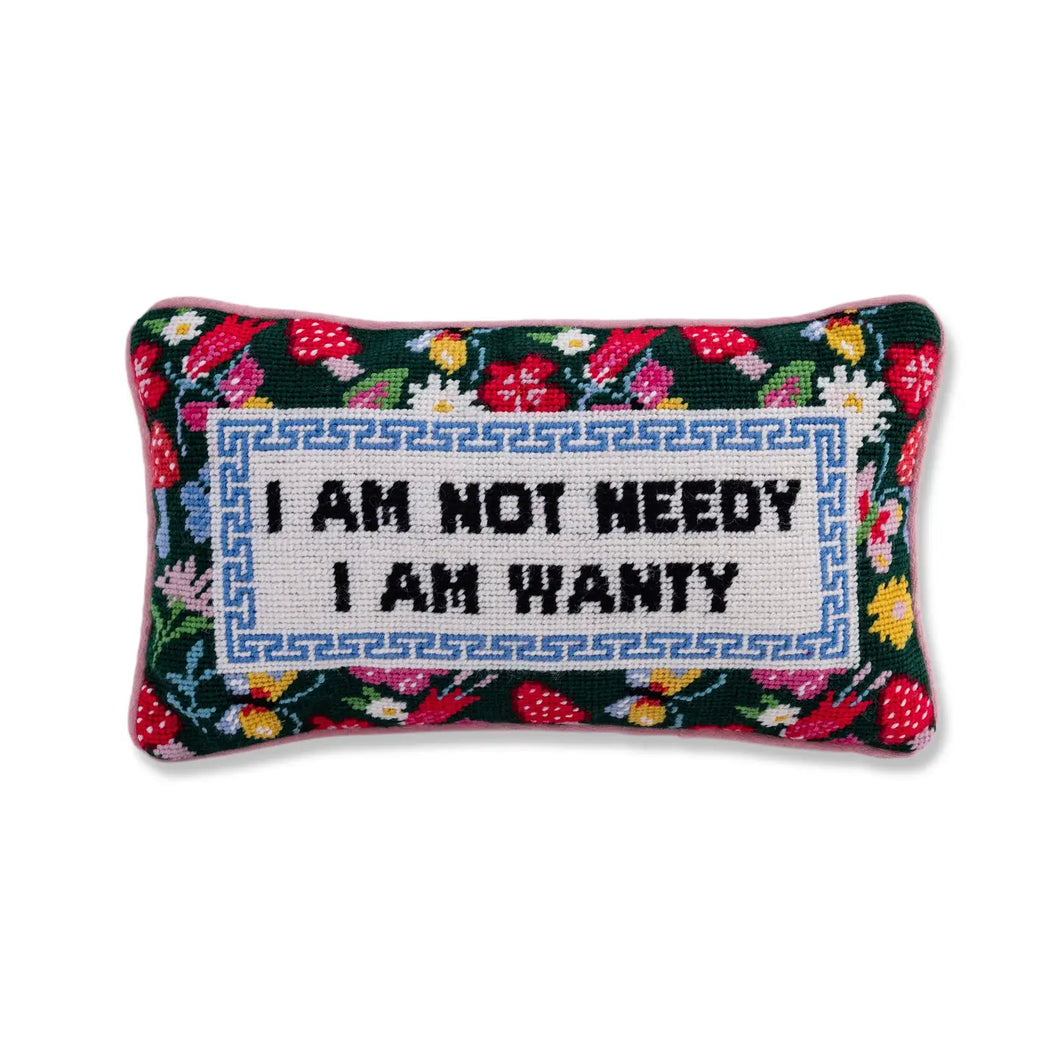 Not Needy Needlepoint Pillow