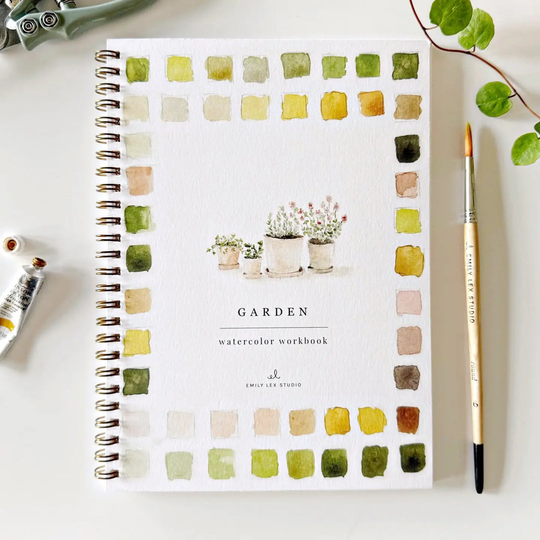 Emily Lex Studio Watercolor Workbook, Paint, and Paint Brushes