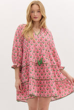 Load image into Gallery viewer, Pink Pattern Block Dress
