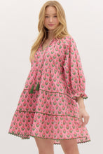 Load image into Gallery viewer, Pink Pattern Block Dress
