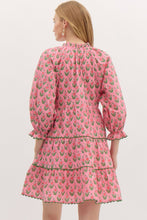 Load image into Gallery viewer, Pink Pattern Block Dress
