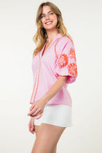 Load image into Gallery viewer, THML Embroidered Pink Top
