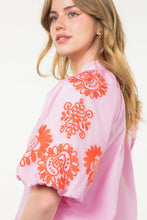 Load image into Gallery viewer, THML Embroidered Pink Top
