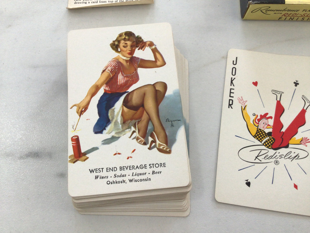 Vintage pin up girl deck of playing cards
