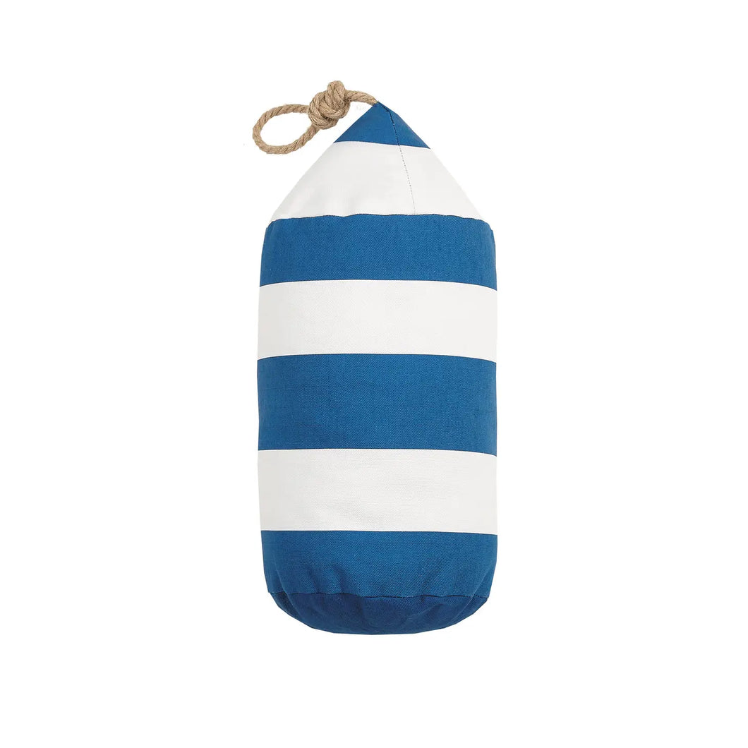 Blue and white buoy pillow