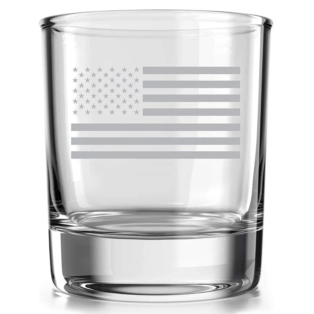American Flag old fashioned glass