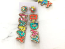 Load image into Gallery viewer, Beaded Happy B-Day earrings
