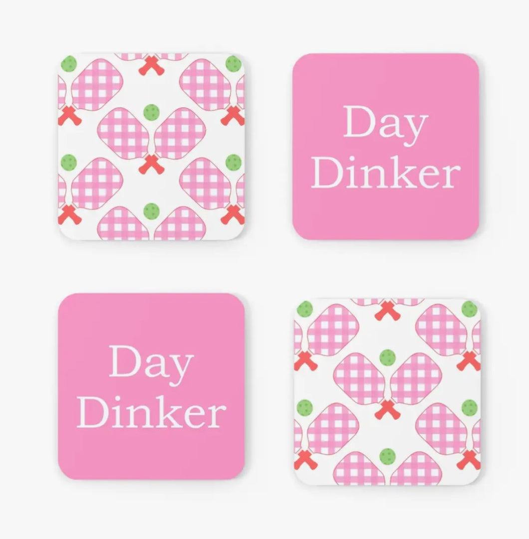 Mixed Coaster set of 4- Pickleball or Tennis