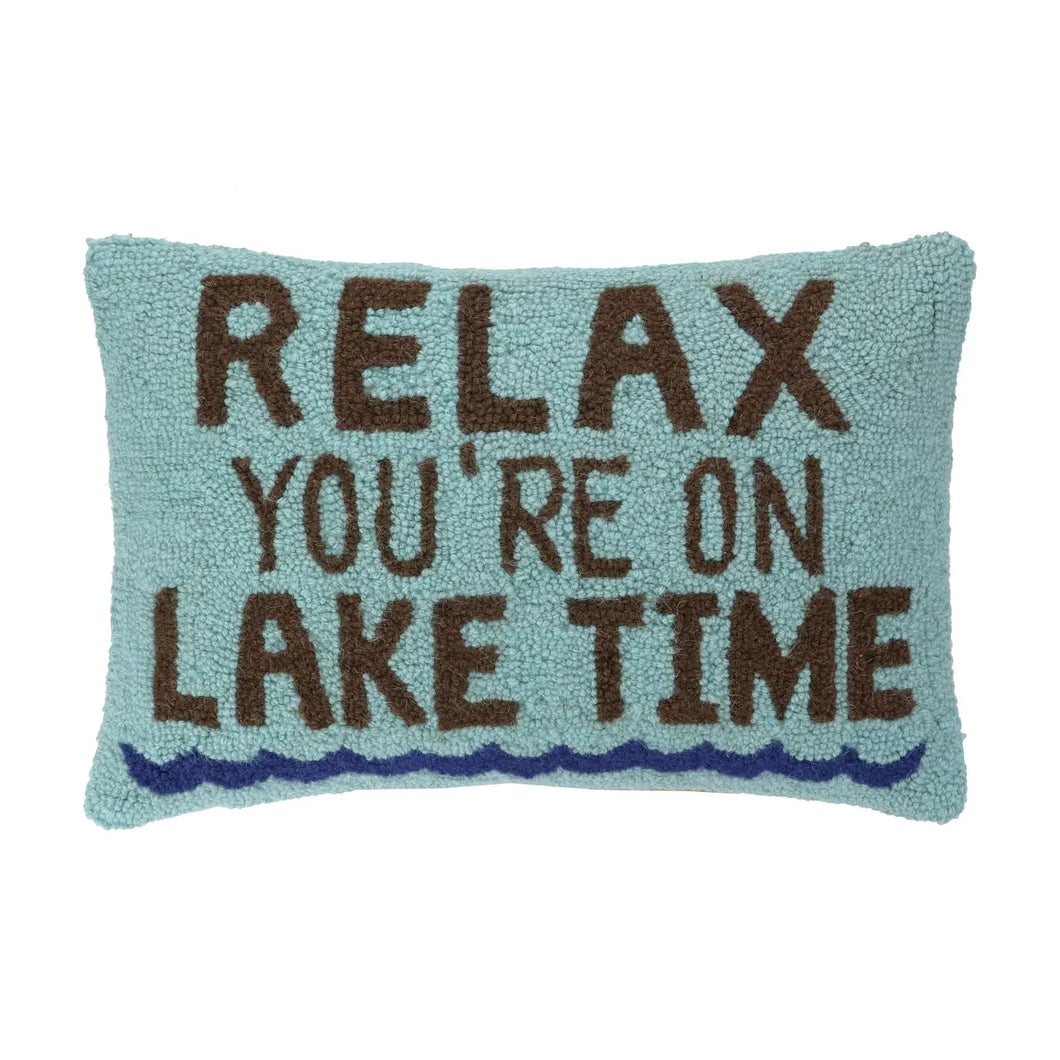 Relax you’re on lake time pillow