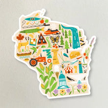 Load image into Gallery viewer, Wisconsin icon sticker
