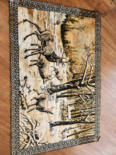 Load image into Gallery viewer, Vintage large elk tapestry
