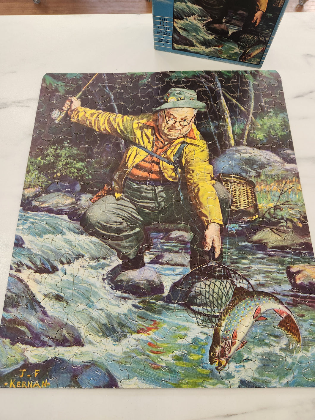 Vintage fishing puzzle
