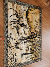 Load image into Gallery viewer, Vintage large elk tapestry
