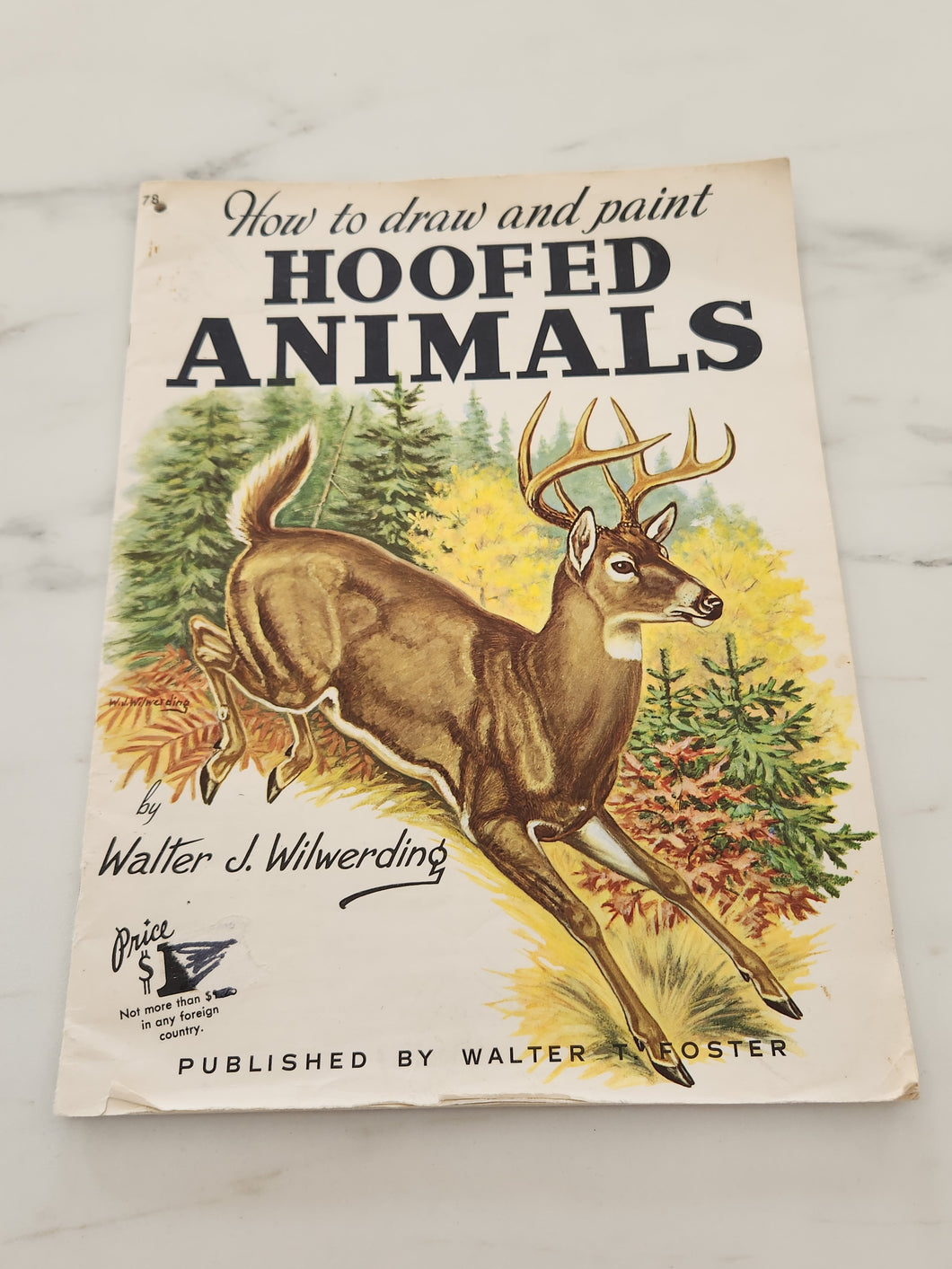 Vintage How to draw and paint hoofed animals book