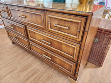 Load image into Gallery viewer, Vintage Dixie Aloha faux bamboo dresser
