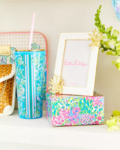 Load image into Gallery viewer, Lilly Pulitzer tumbler with straw
