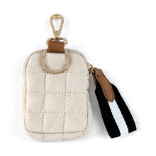 Load image into Gallery viewer, Quilted puffer clip on pouch key ring
