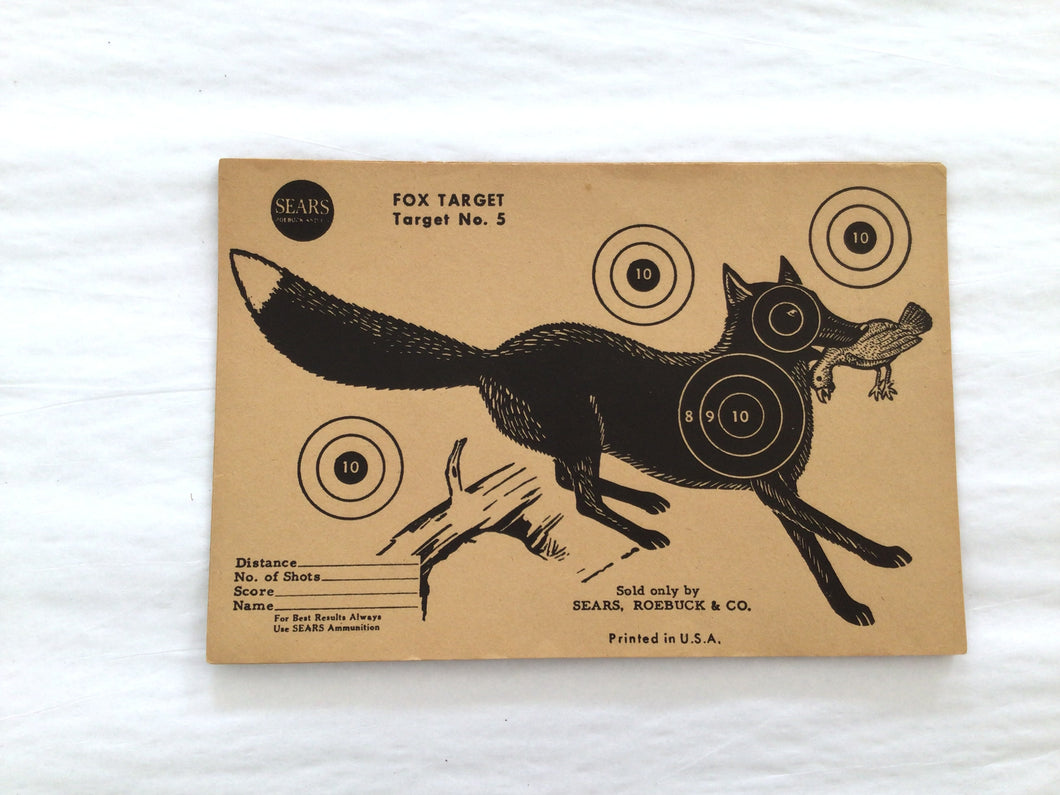 Vintage Paper Fox Target