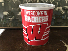 Load image into Gallery viewer, Vintage Wisconsin Badgers popcorn tin
