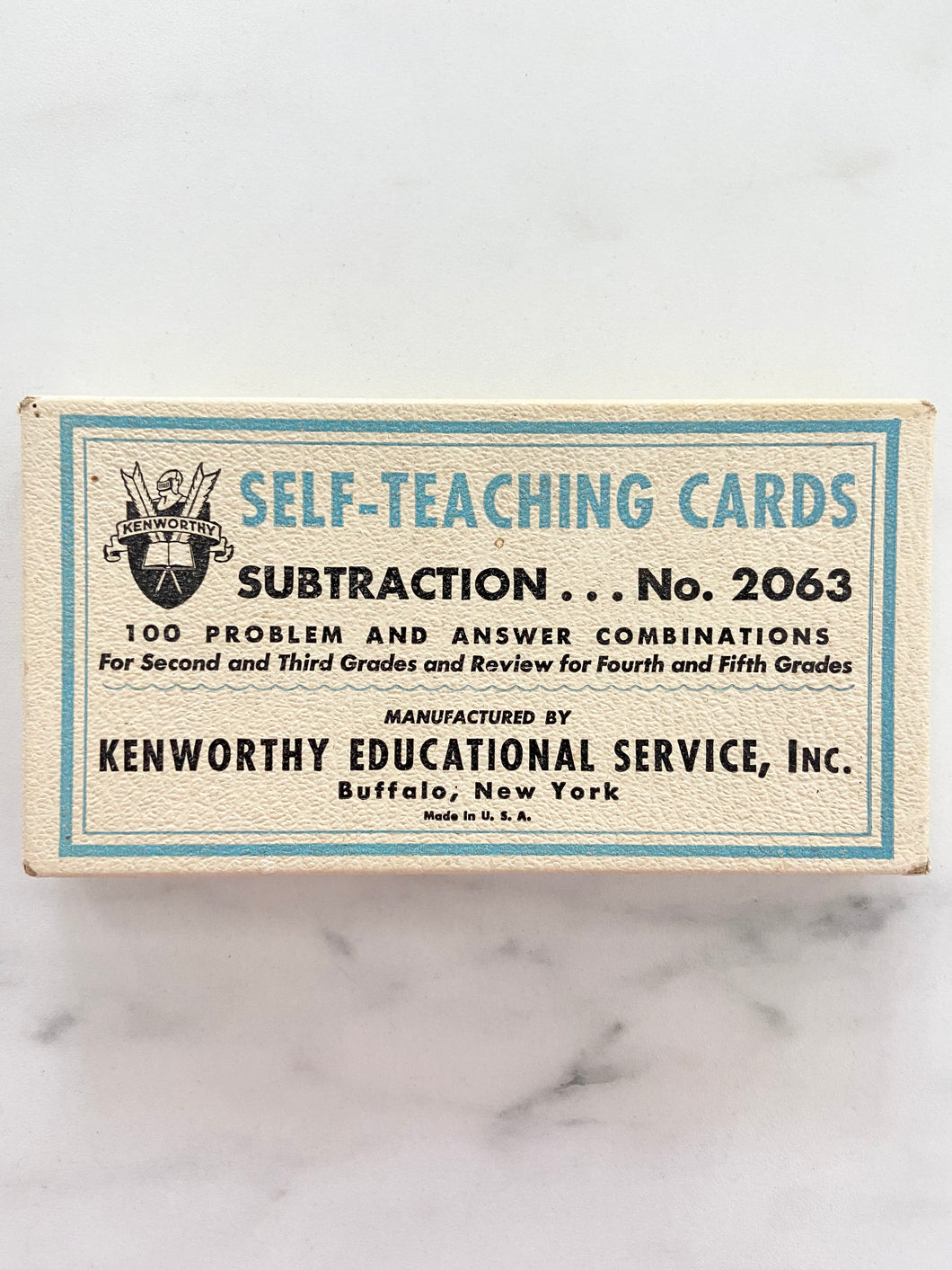 Vintage self teaching math flash cards