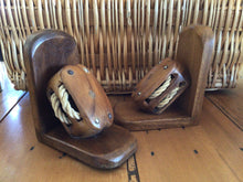 Load image into Gallery viewer, Pair of vintage nautical wood bookends
