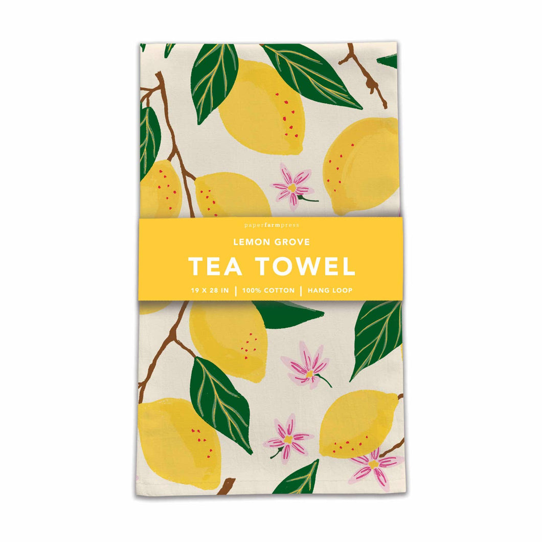 Lemon Grove tea towel