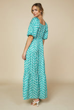 Load image into Gallery viewer, Watercolor chevron maxi dress
