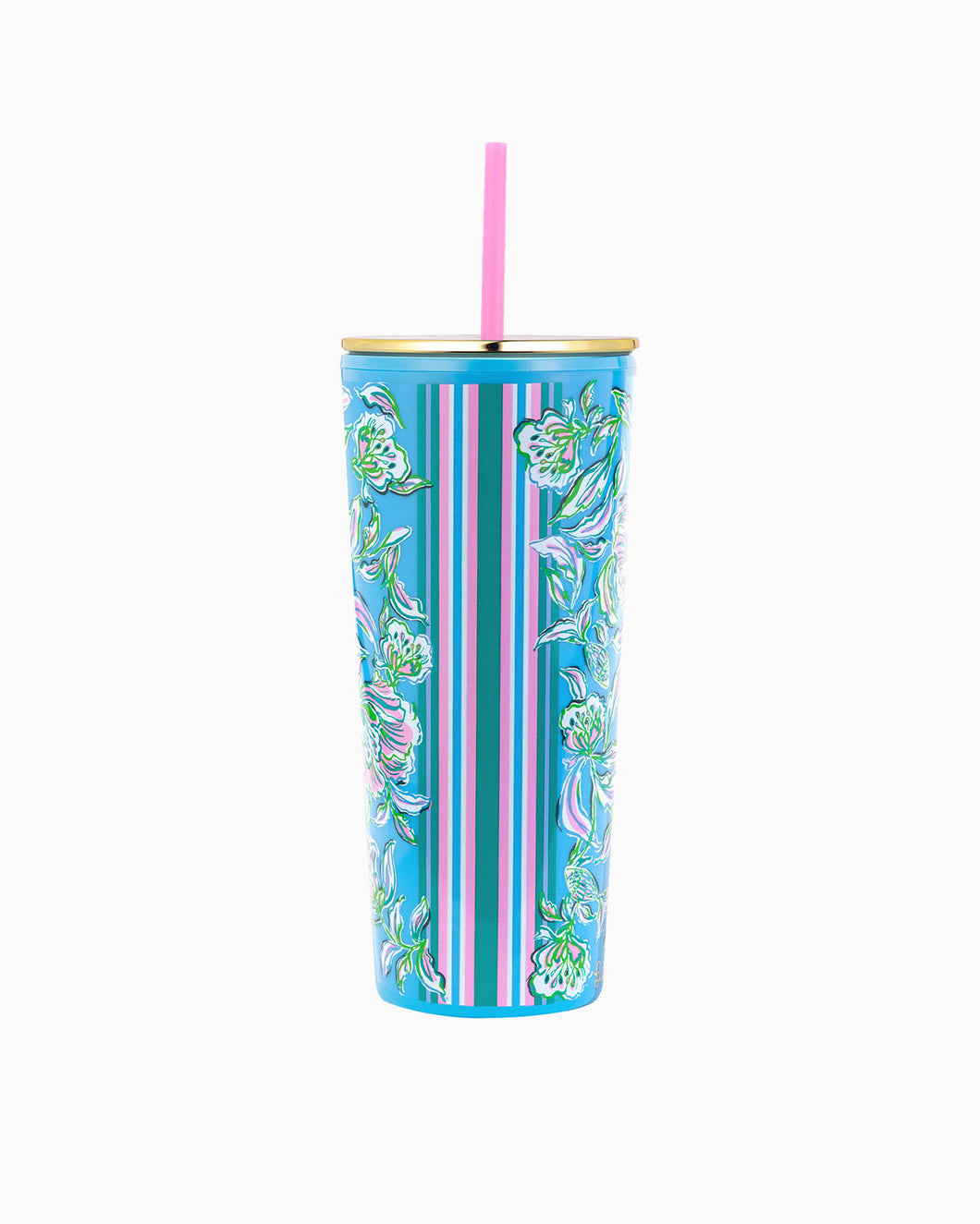 Lilly Pulitzer tumbler with straw