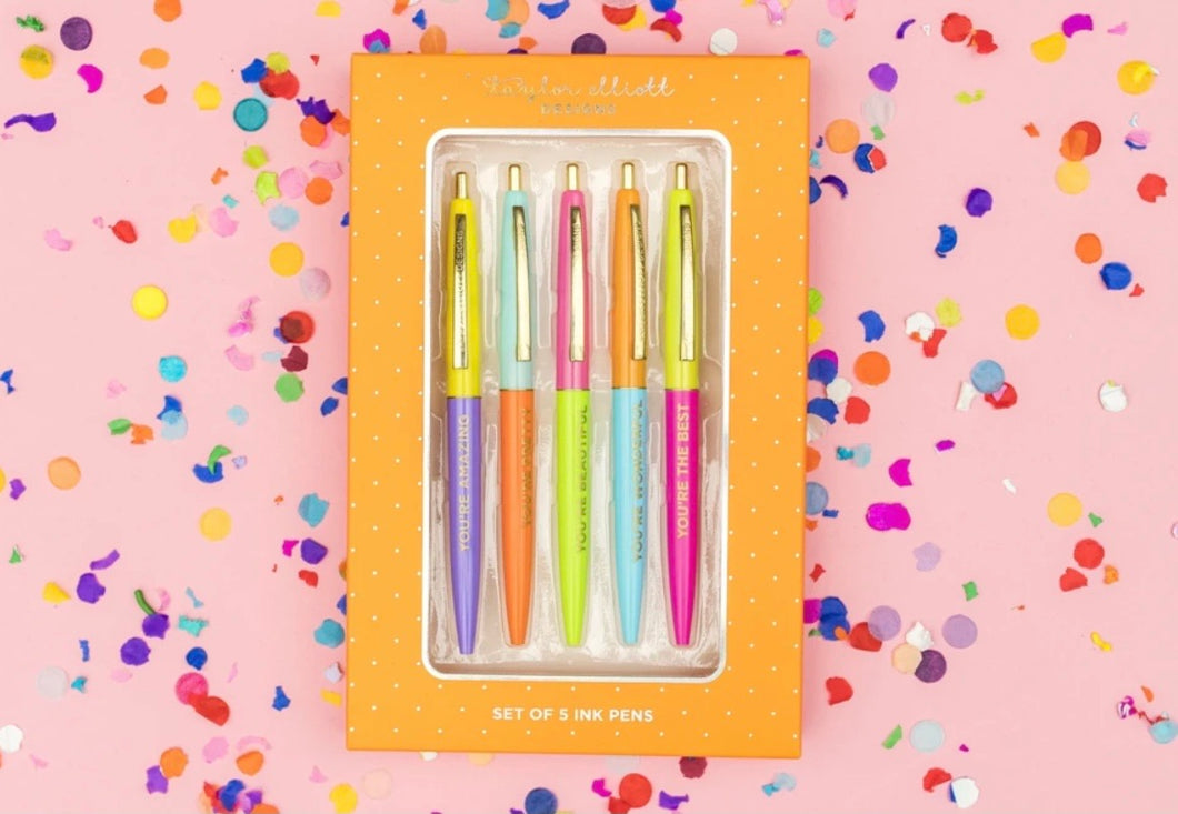Taylor Elliott- Complimentary colored ink pen set